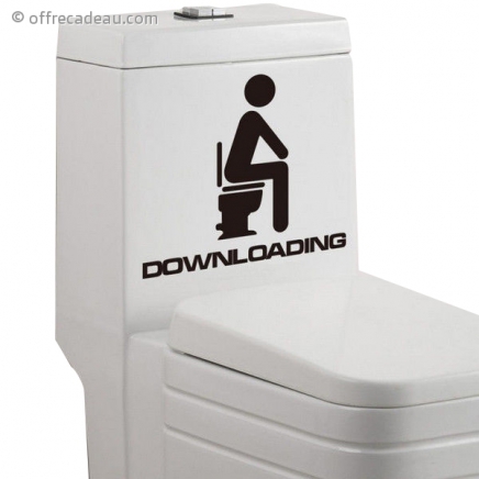 Autocollant  pour toilettes Downloading