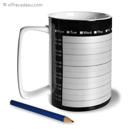 Tasse planning hebdomadaire