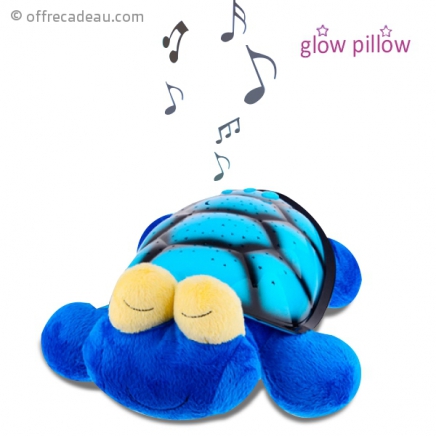 Tortue peluche et veilleuse musicale à projection Led