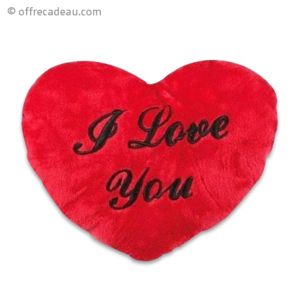 Coussin en peluche I Love You 