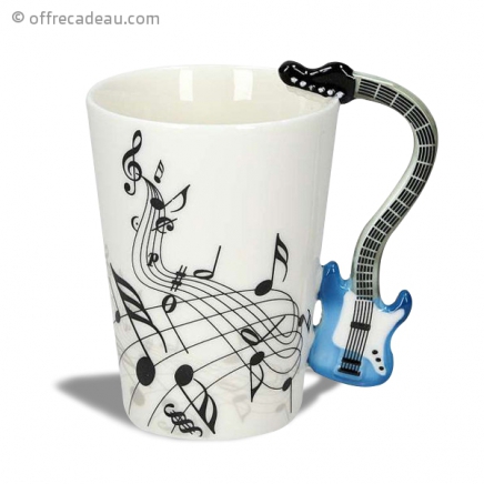 Mug avec anse guitare électrique 