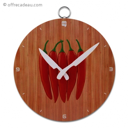 Horloge piments rouges