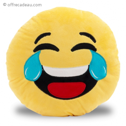 Coussin émoji mort de rire