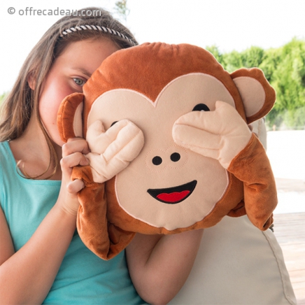 Coussin émoji singe