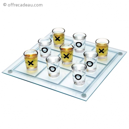 Plateau de jeu boire Tic tac toe