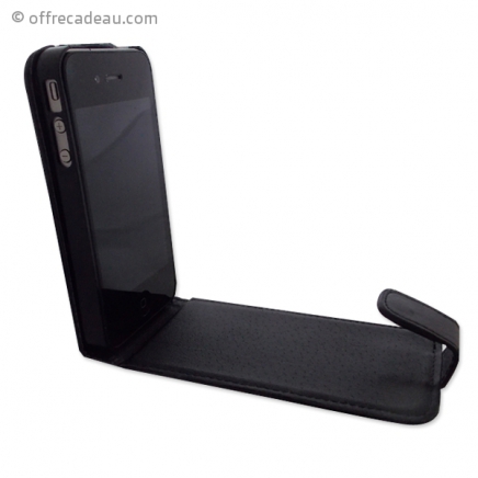 Etui en simili cuir aimanté pour iPhone 4 ou 4S