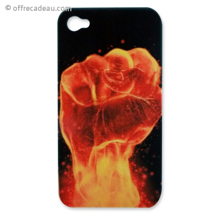 Un Coque pour iPhone 4 poing en feu