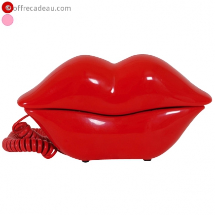 Téléphone en forme de bouche pulpeuse