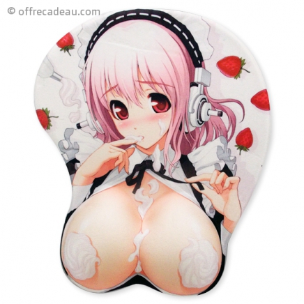 Tapis de souris sexy manga-chantilly, impression relief