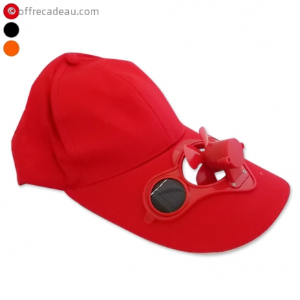 Casquette à panneaux solaires et ventilateur 