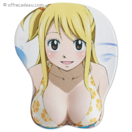 Manga blonde à poitrine rembourrée tapis de souris