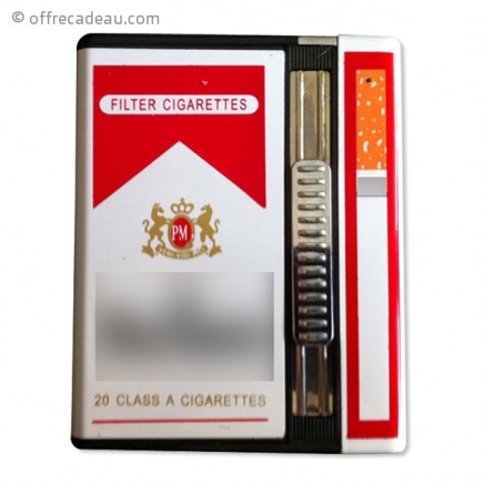 Etui à cigarette espion + briquet