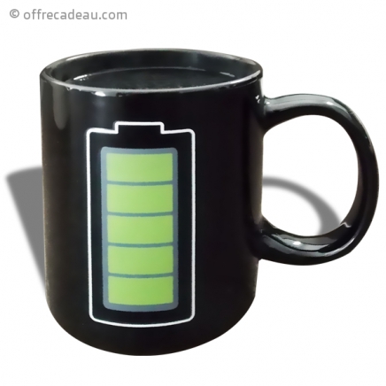 Mug thermique motif batterie 