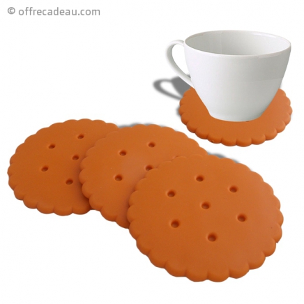 Lot de 4 biscuits dessous de verre