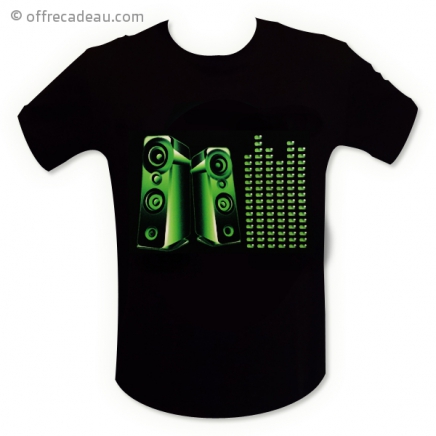 Le tee-shirt enceinte mur de son LED