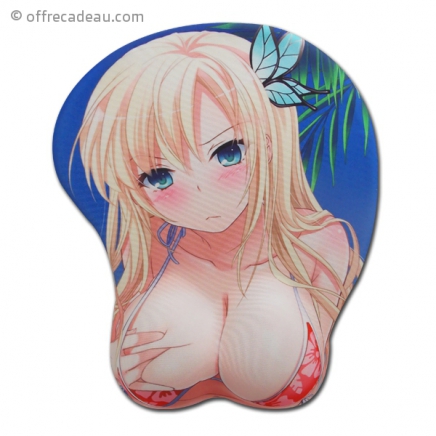 Tapis de souris manga blonde en relief