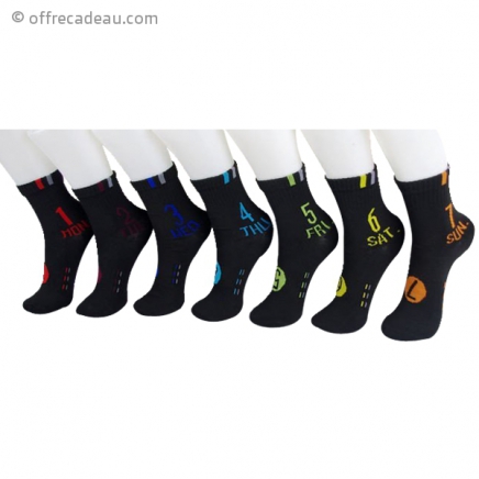 Lot de 7 chaussettes 7 jours de la semaine