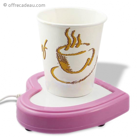 Chauffe-tasse USB en forme de coeur