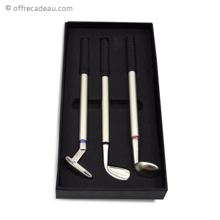 Lot de 3 stylos en forme de club de golf