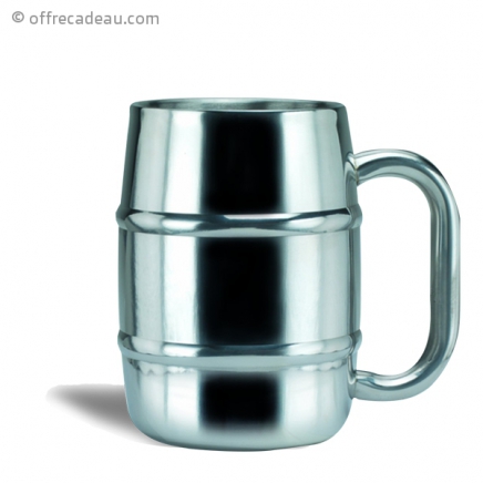 Mug en acier inoxydable double paroi à bière