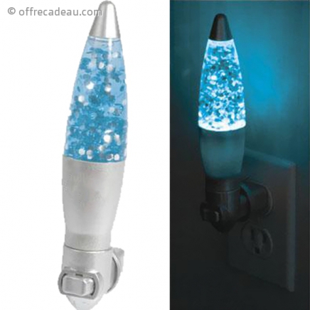 Des paillettes dans une lampe veilleuse