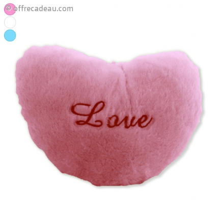 Coussin lumineux en forme de coeur