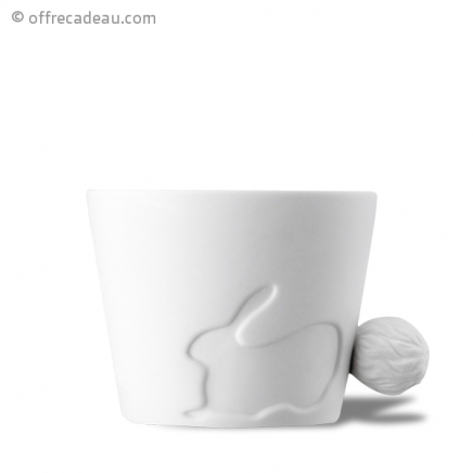 Tasse lapin avec anse queue d'animal