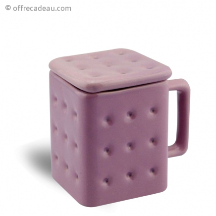 Mug en biscuit avec couvercle 