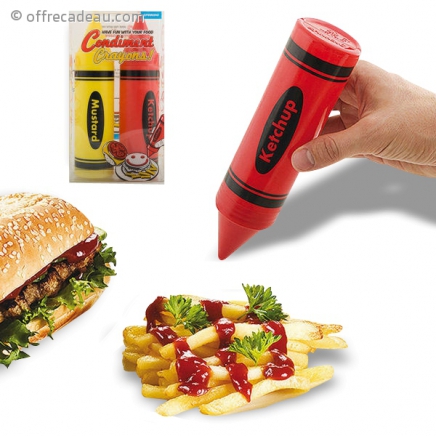 2 crayons pour moutarde et ketchup