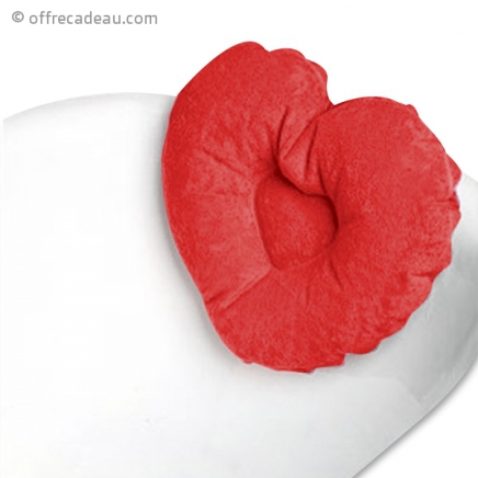 Oreiller de bain gonflable en forme de coeur