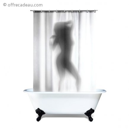 Rideau de douche avec une silhouette de femme sexy