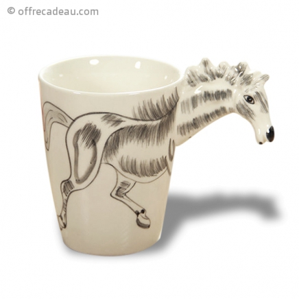 Tasse cheval avec anse 3D