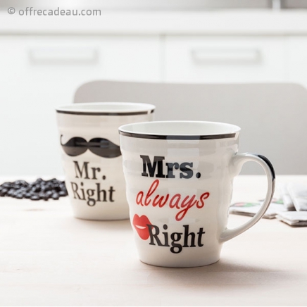 2 Mugs Monsieur et Madame Right