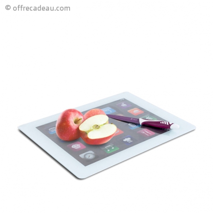 Planche à découper en verre en forme de iPad 