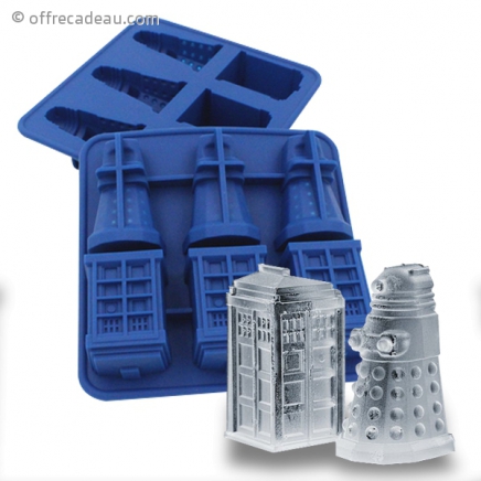 Bac à glaçons en forme de Tardis et Dalek Dr Who