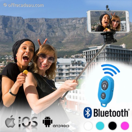 Perche à selfie Bluetooth avec télécommande