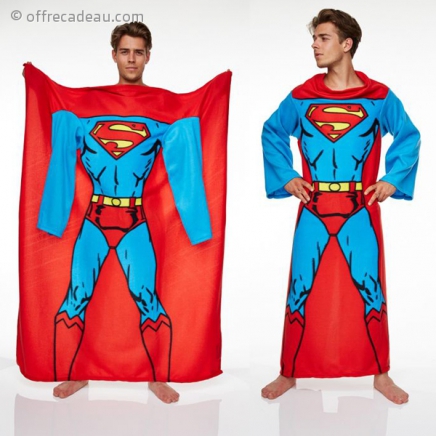 Couverture polaire à manches longues tenue Superman 