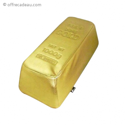 Pouf en forme de lingot d'or