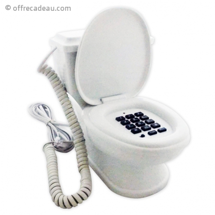 Téléphone décalé en forme de WC