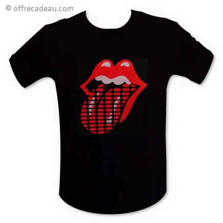 T-shirt lumineux symbole Rolling Stones 