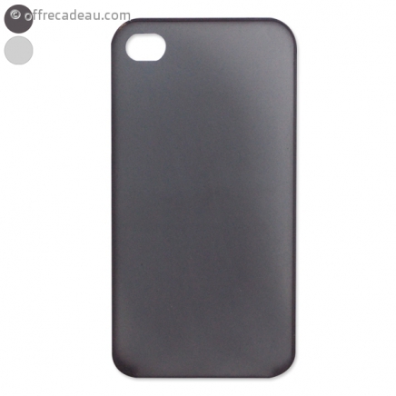 Coque en PVC pour iPhone gris transparent semi rigide
