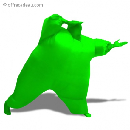 Costume gonflable géant vert 
