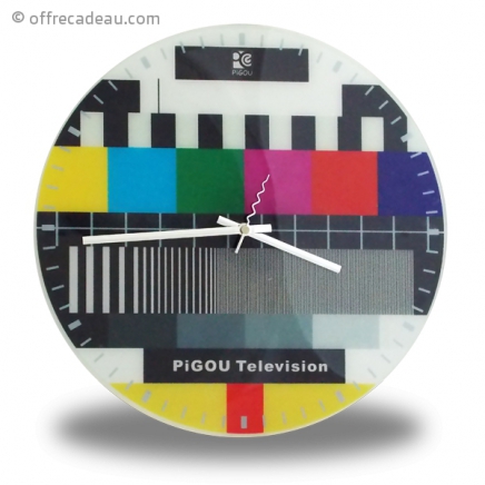 Horloge murale en mire télévision