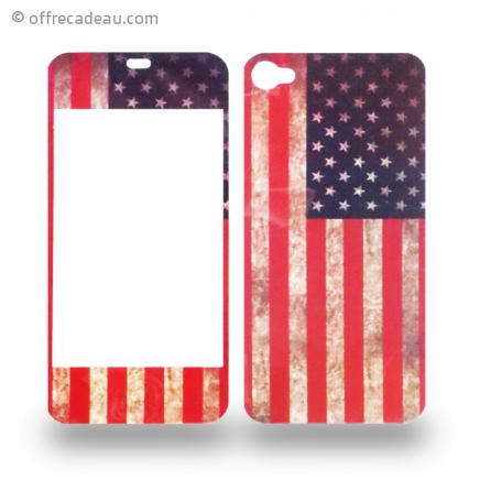 Sticker iPhone 4 aux couleurs des Etats-Unis