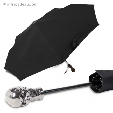 Parapluie LED à poignée en tête de mort